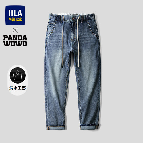 海澜之家pandawowo熊猫牛仔裤