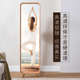 实木穿衣镜全身镜落地镜家用试衣镜卧室多功能立体挂衣架一体镜子