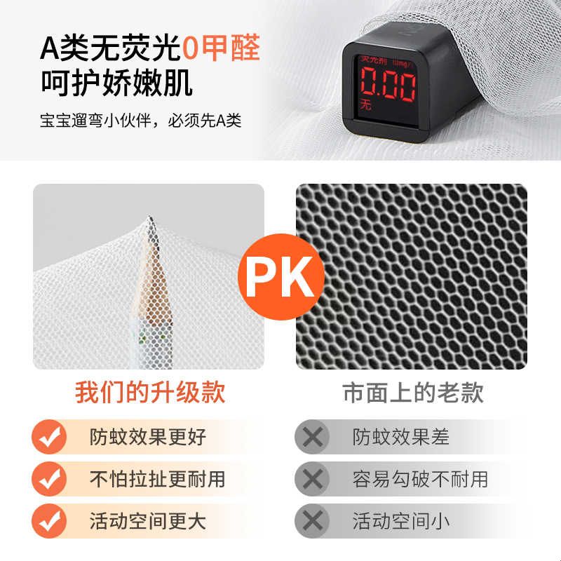 婴儿车蚊帐全罩式通用适用于丸丫t6加密网纱防蚊罩遛娃神器配件图片