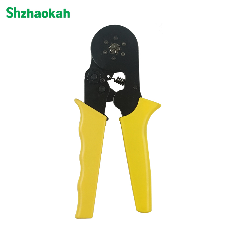 迷你型自调式针形管k型端子压线钳冷压钳棘轮套管接线钳 HSC8 6-6