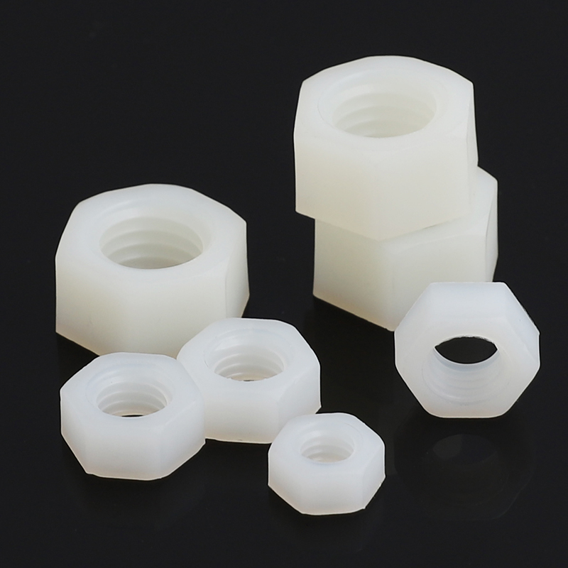 尼龙六角螺母塑料螺帽塑胶白色黑色螺丝帽M2M3M4M5M6MR8M10M12M20
