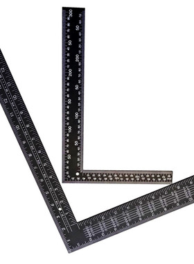黑色多功能木工角尺拐尺裁皮切割用尺300mm400x600mm