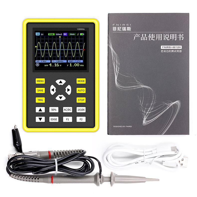 FNIRSI-5012H数字示波器手持小型迷你示波表100MHz带宽 500MS采样