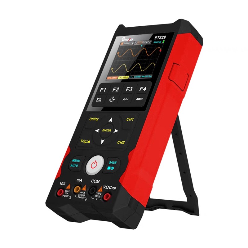 ET829双通道数字存储示波器信号万用表三合一80MHZ带宽250MS/S
