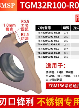 数控卡簧槽刀螺钉压块式排刀立装浅槽刀片不锈钢外径圆弧切槽刀粒