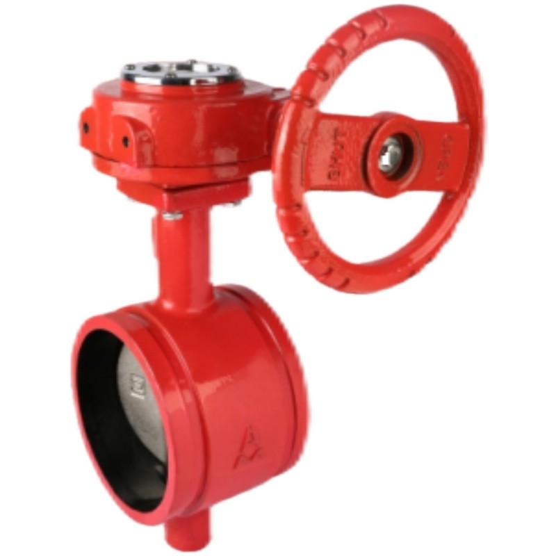 埃美柯9863 沟槽连接弹性密封蜗轮蝶阀 DN50  200