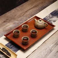 制手茶工竹編盤泡家用簡約CP-005茶臺干臺端茶盤奉茶盤日式席面竹