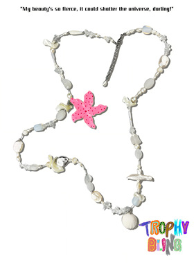 TROPHYBLING丨天然珍珠水晶花朵长项链