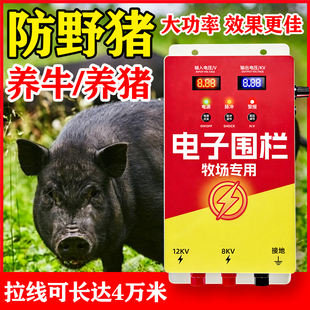 电子围栏系统全套畜牧养殖场养牛防野猪智能脉冲主机高压电网系统