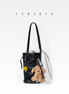 LEMX&CO ｜ONEALL头层植鞣皮高质感松弛通勤大容量手提单肩水桶包