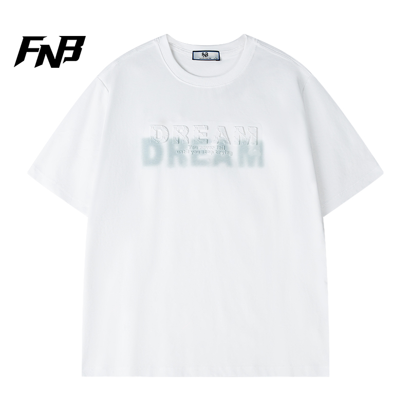 FNB美式潮牌夏季薄款修身短袖上衣潮流百搭简约时尚休闲T恤男女款