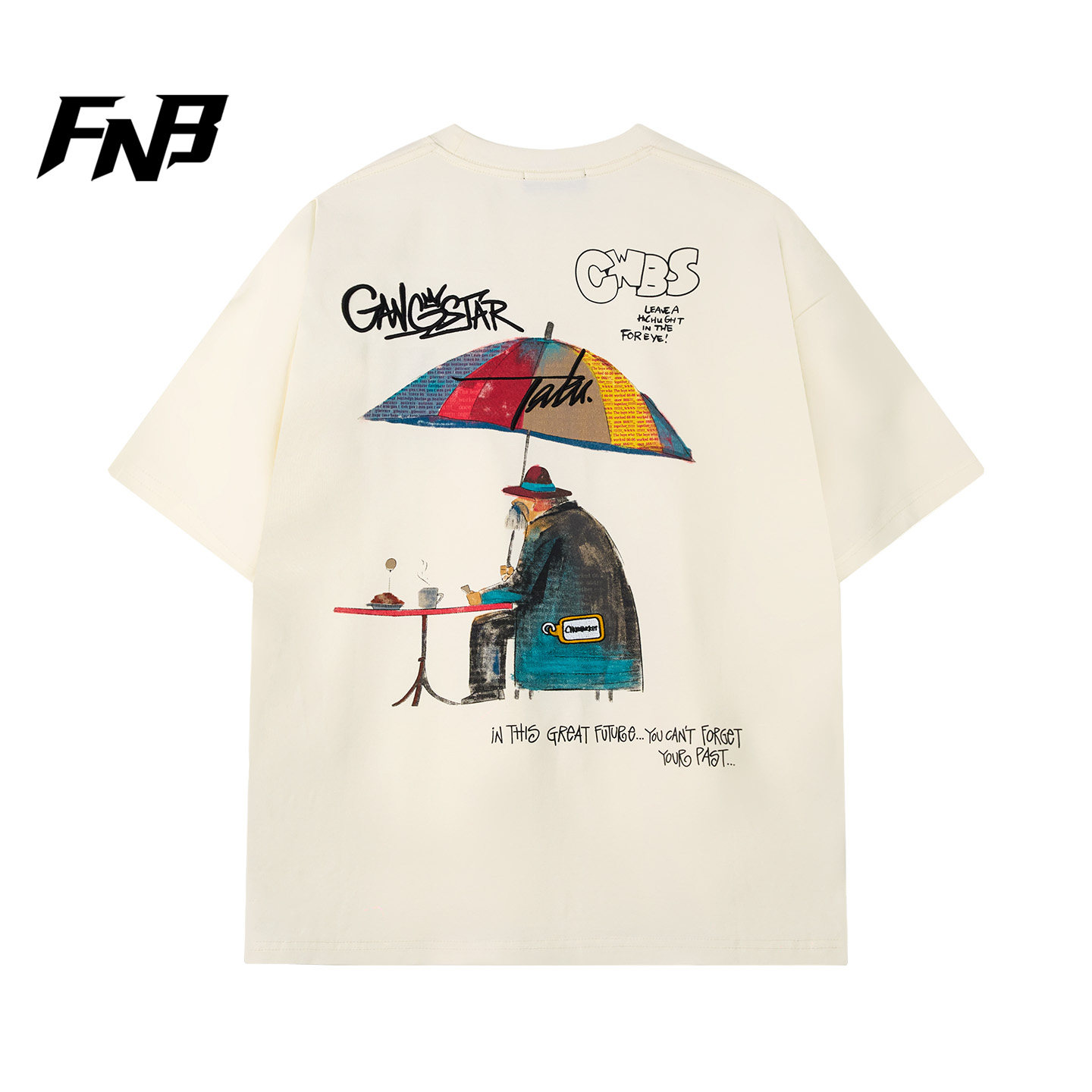 FNB美式复古卡通印花短袖T恤男女