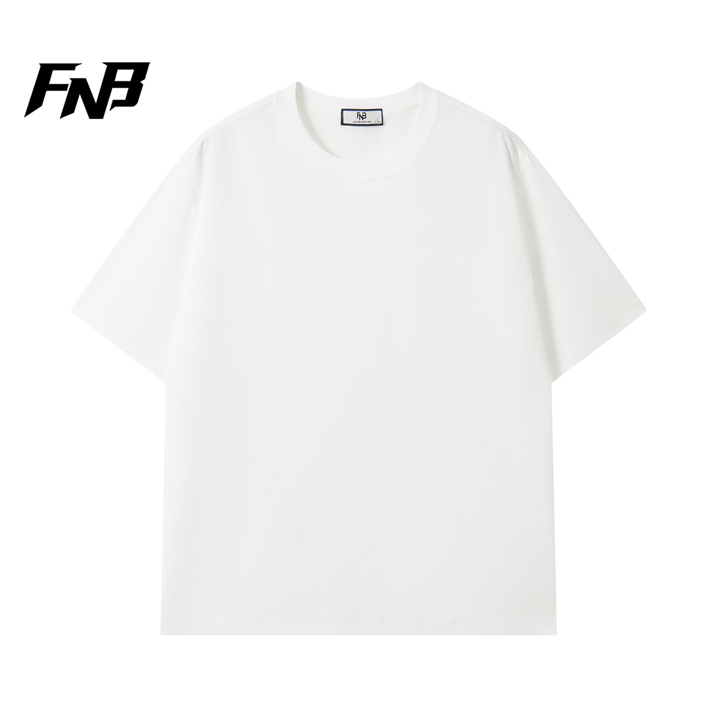 FNB白色短袖T恤男女同款2026夏季新款圆领宽松棉极简风打底衫上衣
