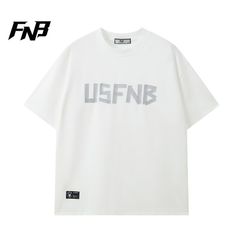 FNB潮牌字母印花宽松短袖T恤