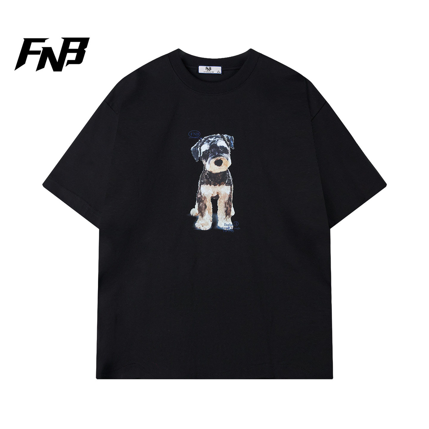 FNB美式卡通小狗印花宽松短袖T恤