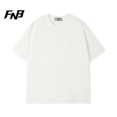 FNB白色短袖字母印花百搭T恤