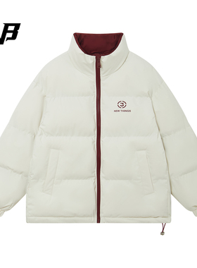 FNB美式潮牌立领面包服棉衣撞色男女情侣宽松保暖外套冬季棉服