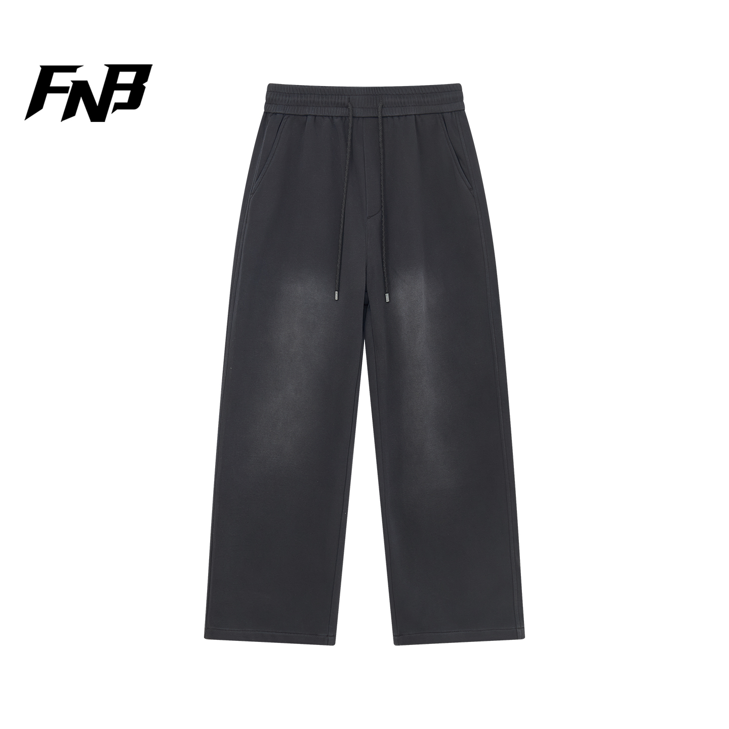 FNB美式水洗做旧街舞卫裤女高街风直筒休闲裤潮男抽绳松紧腰长裤
