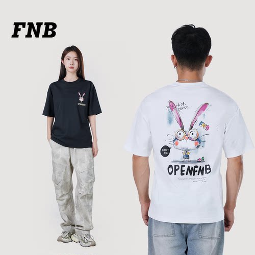 FNB美式重磅棉卡通短袖T恤