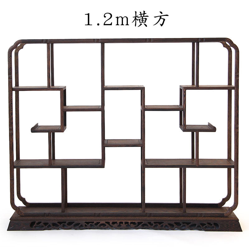 红木鸡翅木博古架实木中式古董架展示架多宝阁摆件架博物架