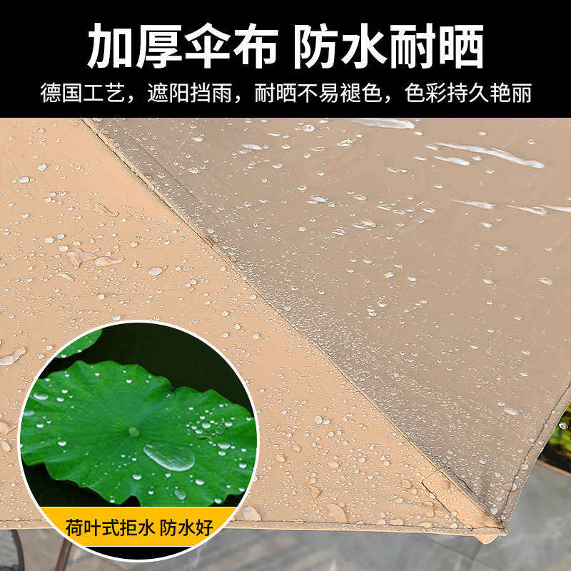 远茂户外三头遮阳伞大型中柱伞加大庭院休闲室外商用外摆太阳伞