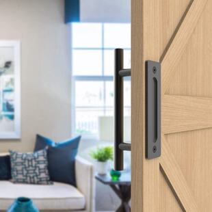 极速Slibding Barn Door Handle Pull and Flush Hardware Set fo
