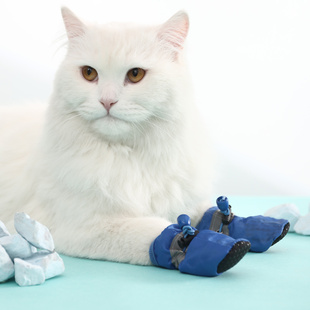 极速猫鞋子防抓j猫咪脚套宠物袜子猫爪子鞋套猫猫爪套狗狗外出防