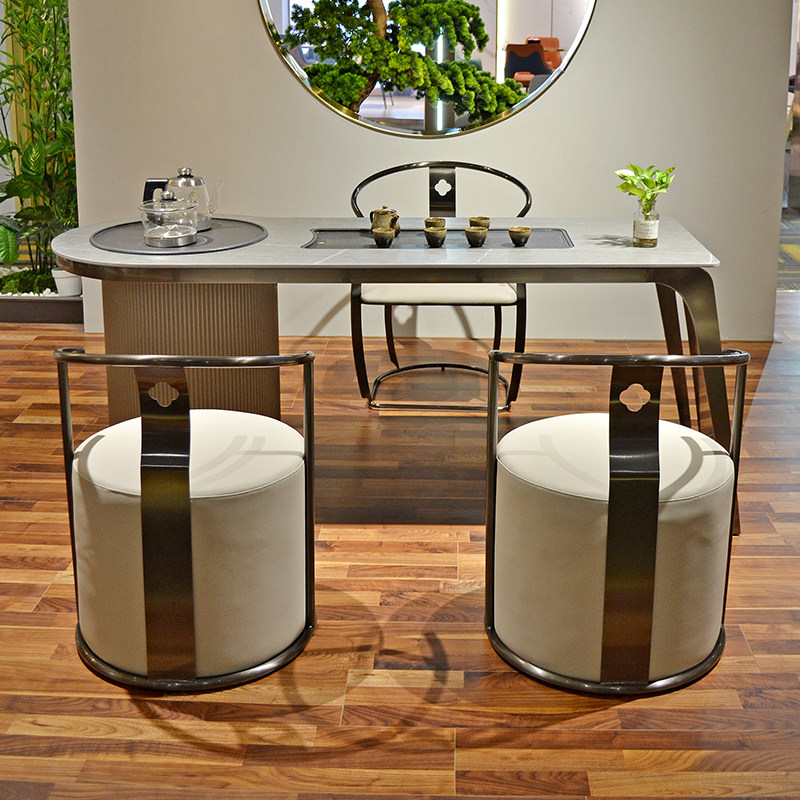 极速轻奢灰色岩i板茶桌1.8米全自动茶壶一体式茶艺桌简约现代功夫