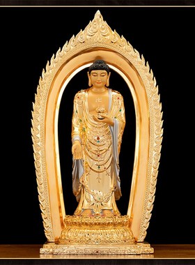 极速纯铜西方三j圣家用供奉阿弥陀佛东林大佛站像佛像观音菩萨大