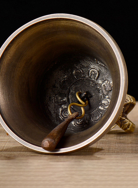 新品尼泊尔金g刚铃杵 家用现代供具青铜全铜五股铃杵法铃 小号