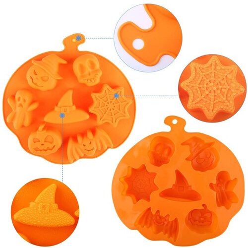 新品3D Cake Mold Halloween Pumpkin Silicone Mold Fondan.t Ca