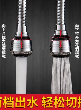 极速pFaucet anti-splash head kitchen m Basin multi-Wfunction