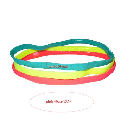极速1 Pcs Womenk Sweatbands Football Yoga Pure Hair Bands An