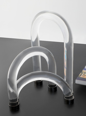 极速现代创意透明树脂玄关摆件别墅样板间装饰T品客厅桌面摆件