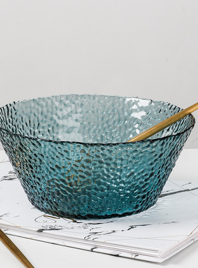 极速欧式大号水i果盘现代简约家用客厅水晶玻璃糖果干果盘透明碗