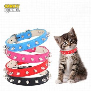 极速CAWAYI KENNEL Adjustable Leather Dog Collar NWeck Strap