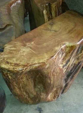 极速经济型实木大板底座支架脚架桌脚原木墩半圆T木桩树桩树墩茶