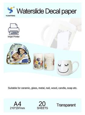 极速(20pcslot) A4 Size Inkjet Water Slide Decal TranXsfer Pa