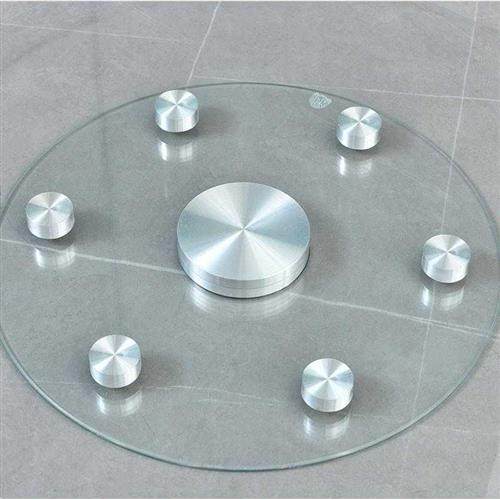 极速餐桌转d盘钢化玻璃家用饭桌大圆桌旋转台面底座圆桌面圆盘桌