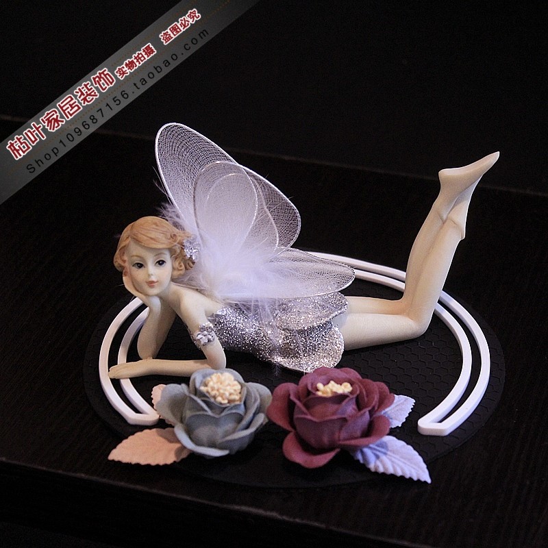 极速。欧式新g款车内迷你中控台可爱摆件吊脚娃娃天使花仙子女神