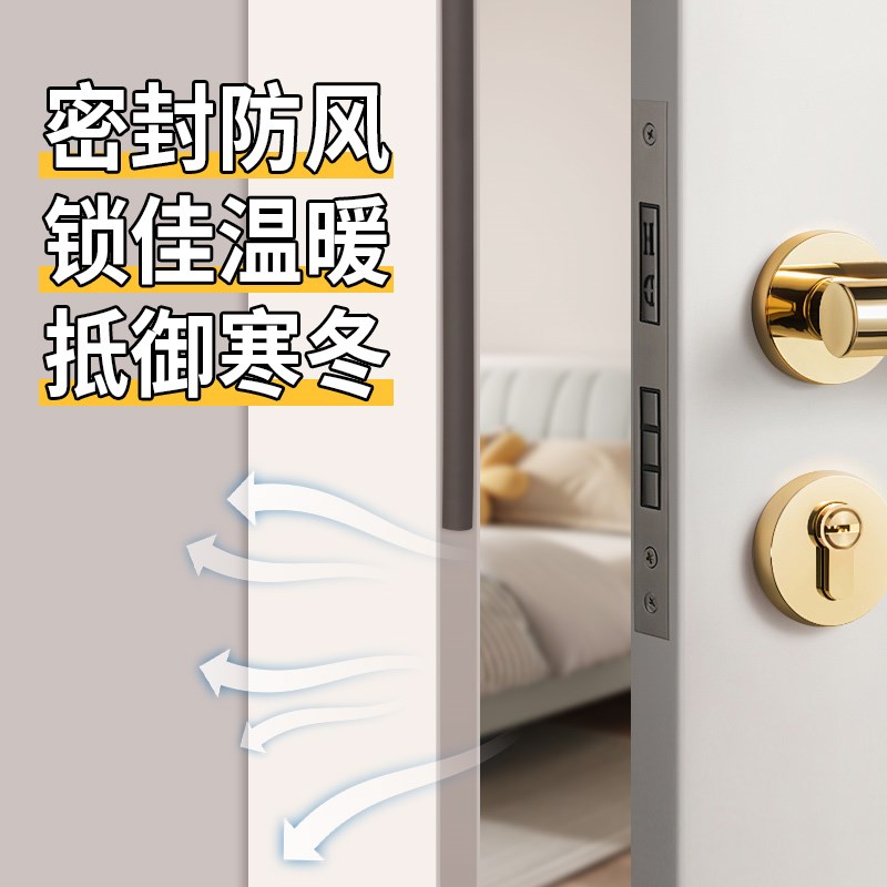 米乐奇木门隔音密封条门缝室内门子母门进户门框静音窗户防风胶条