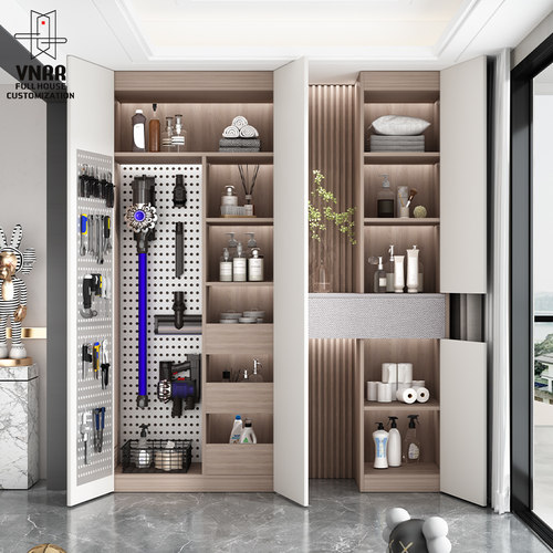 阳台收纳柜清洁工具家政柜户外防水防晒置物柜卫生保洁杂物柜定制