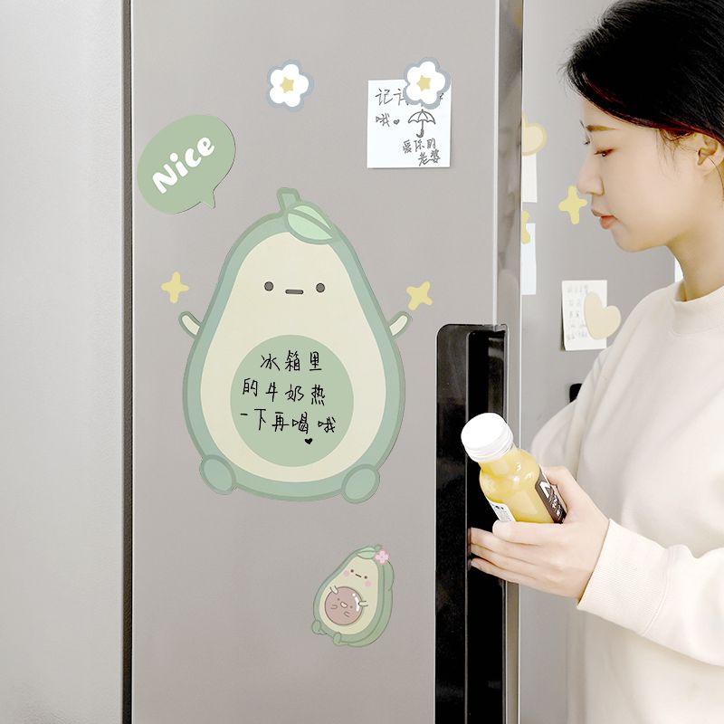 冰箱贴留言板可擦写磁性贴DIY创意备忘记事贴可爱手写磁吸展示板