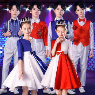 六一儿童节童声大合唱团演出服中小学生男女诗歌朗诵舞蹈表演服装