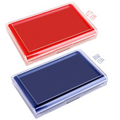 创易大号印泥盒快干印台蓝色红色财务专用盖章印油办公用品 包邮