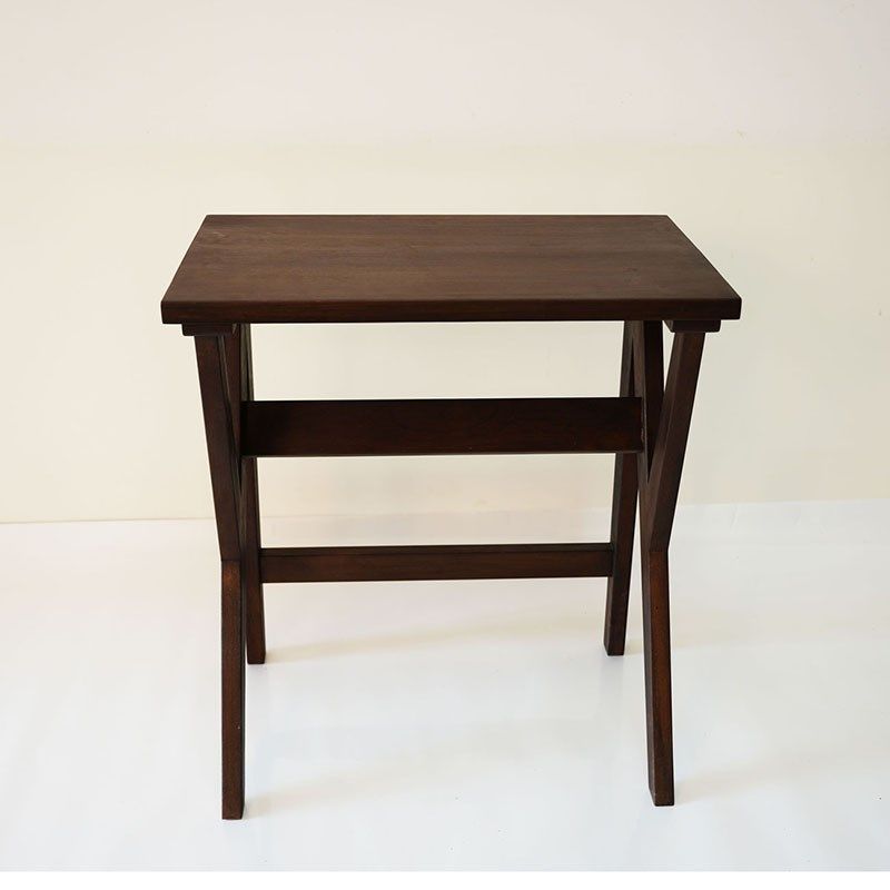 黑不二/中古复刻/昌迪加尔书桌实木工作台客厅玄关长条桌子宅寂风