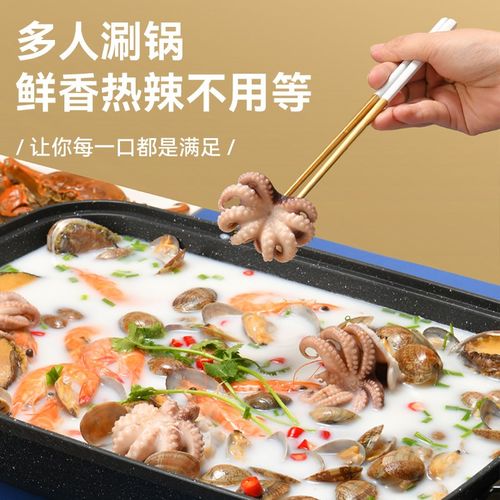 商用烤鱼炉专用锅火锅烧烤一体锅纸包鱼家用烤涮蒸锅烤鱼炉电烤盘