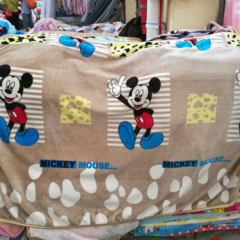 小朋友盖被卡通图案毛绒被儿童午睡毛毯幼儿园单层男女孩宝宝毯子