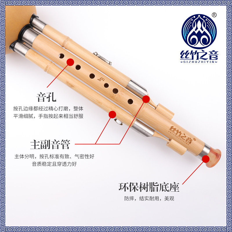 葫芦丝C调成人学生专业演奏型乐器降B调G调F调初学者葫芦丝乐器