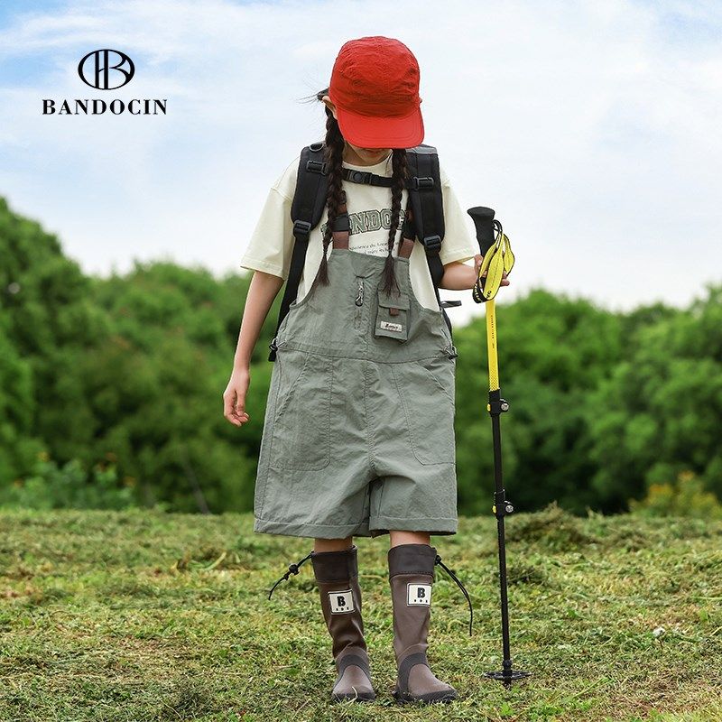 亲子女童夏装背带裤套装洋气中大童薄款2024新款儿童夏季两件套潮